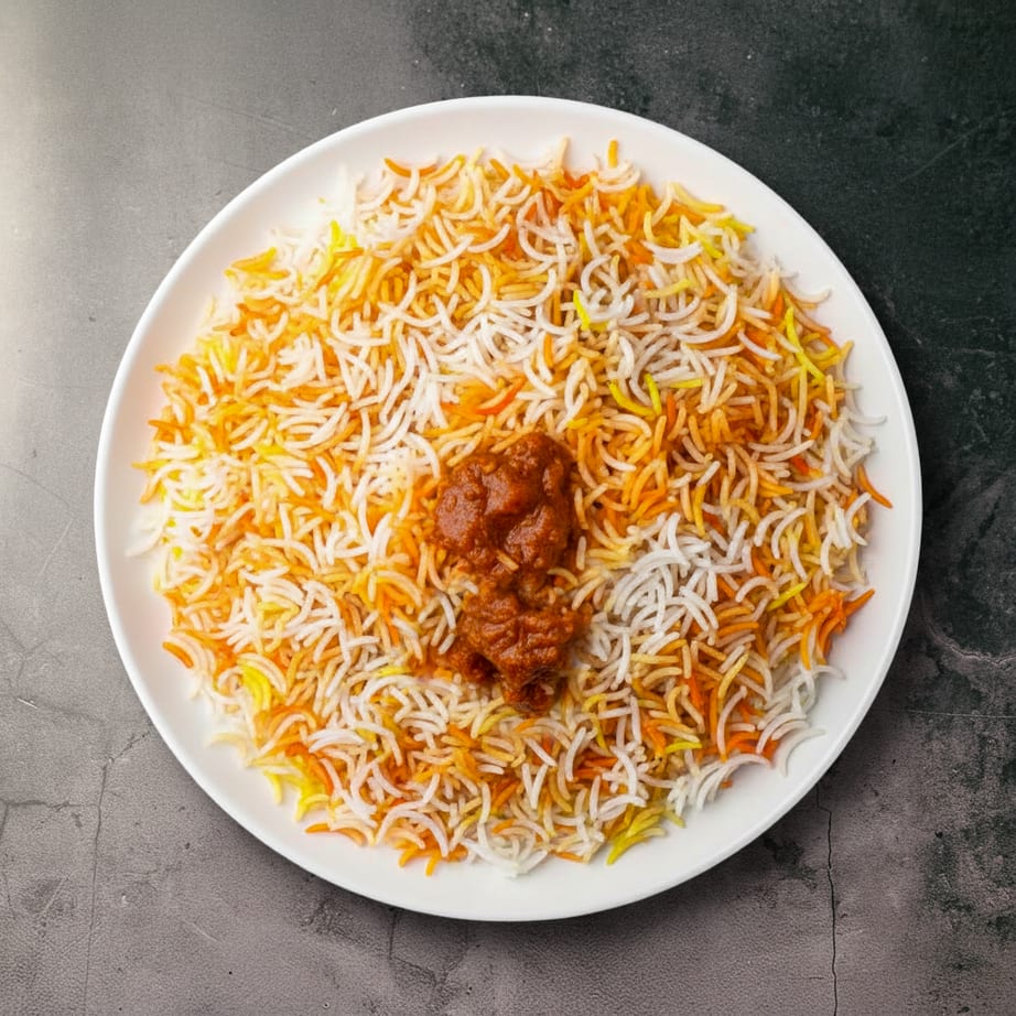 Chicken 65 Biryani.